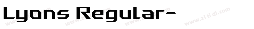 Lyons Regular字体转换